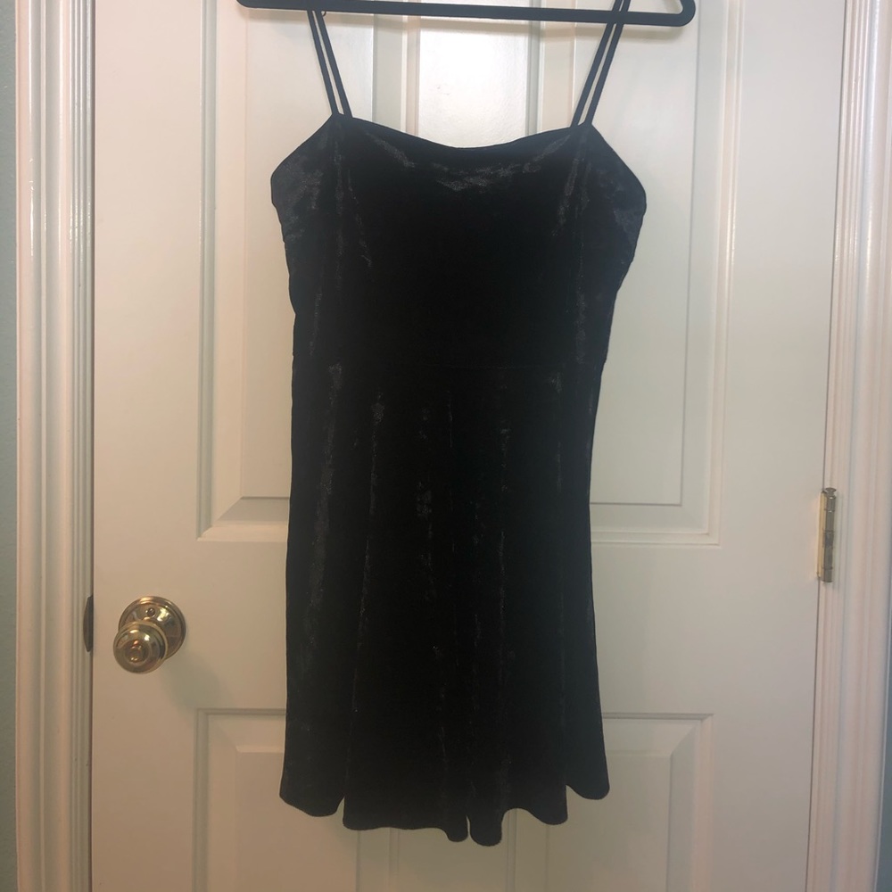 velvet black dress